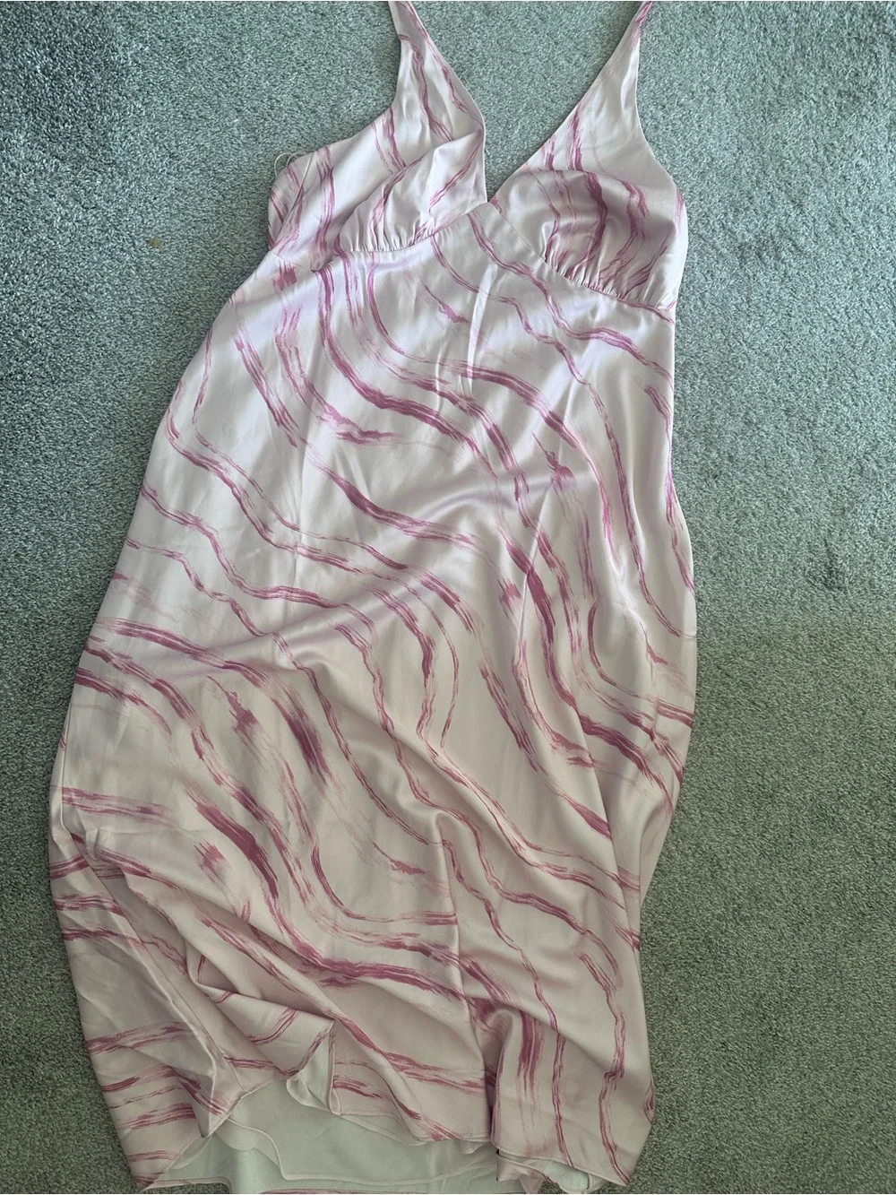 Abercrombie & Fitch Pink Silk Slinky Halter Slip Maxi Dress